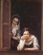 Two Women in a fonster Bartolome Esteban Murillo